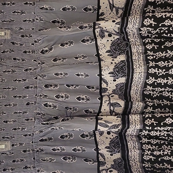 Bohemian Light Blue and Black Skirt NWT - Picture 2 of 10